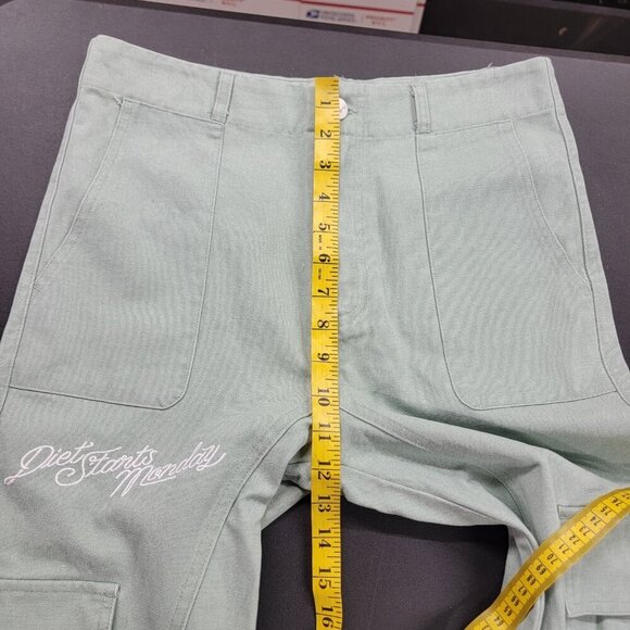 Diet Starts Monday Mens Size 30 Cargo Utility Pant Light Green Straight Leg - Picture 11 of 12
